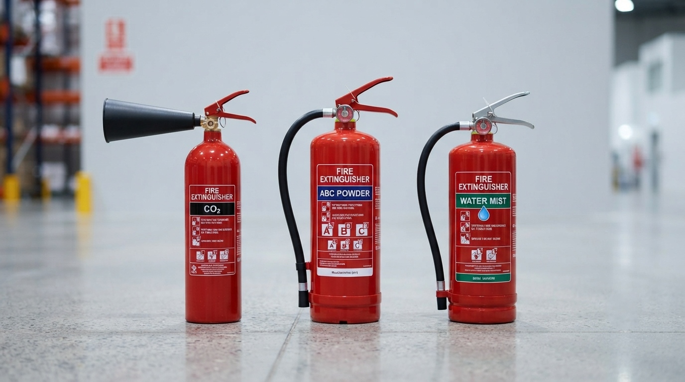 Extincteur CO2 vs poudre vs eau : comparatif pour les entreprises à Angles